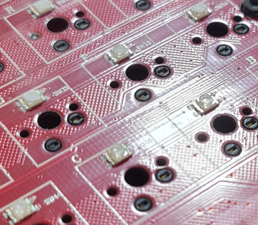 PCB with surface mount LED